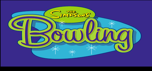 The Simpsons Bowling (GQ829 UAA) Title Screen